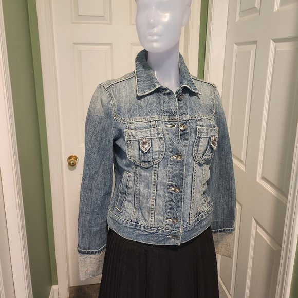 Stone Wash Denim Jacket - Picture 1 of 2